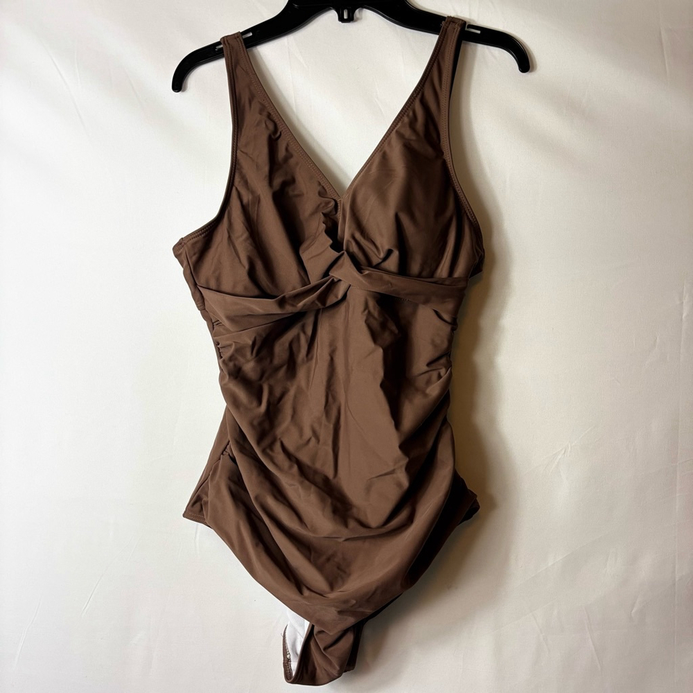 Women's Heytalala Brown One-Piece Swimsuit Size M